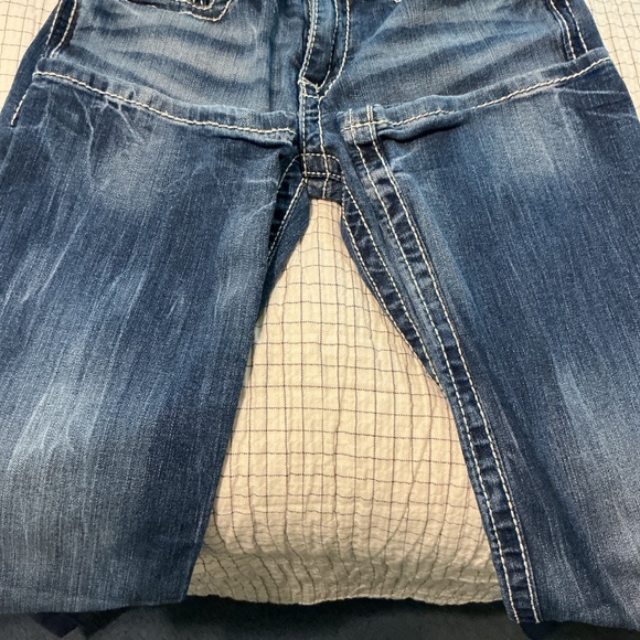 BKE denim Aiden bootleg Women stonewashed jeans 27s 28 inch inseam stitch design - Picture 6 of 11